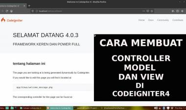 CARA MEMBUAT CONTROLLER, MODEL DAN VIEW PADA CODEIGNITER 4 #5